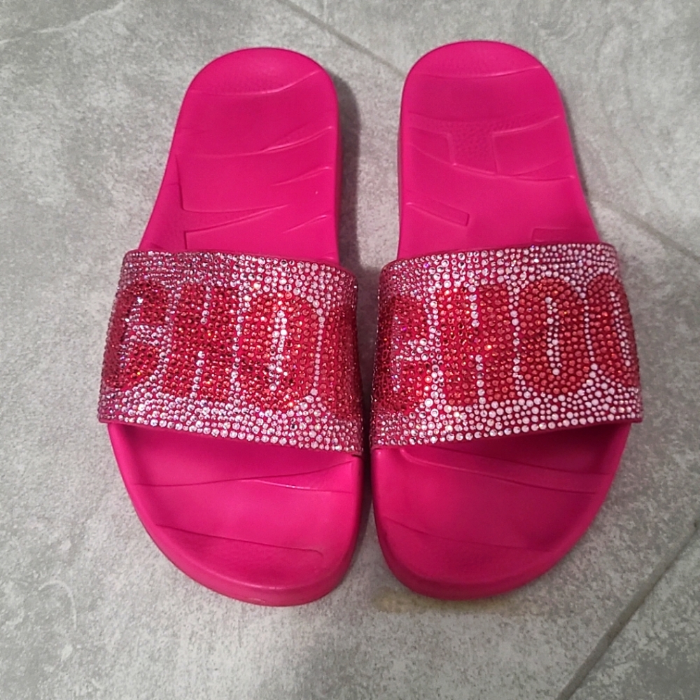 Jimmy Choo Hot Pink Beach Slides - image 1